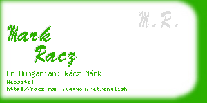 mark racz business card