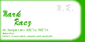 mark racz business card